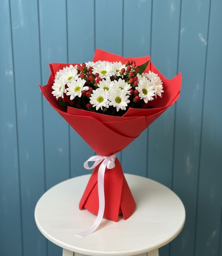 Букет цветов из: Хризантемы в Ключах Омской области