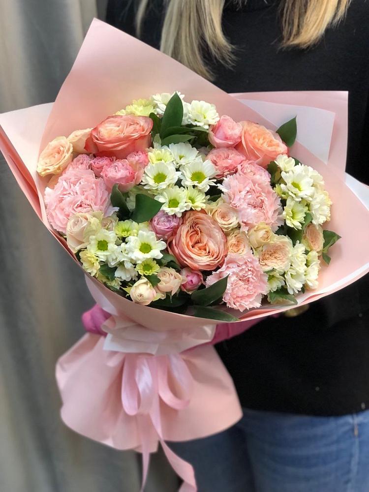 Букет цветов из: Гвоздики, Розы и Хризантемы в Ключах Омской области