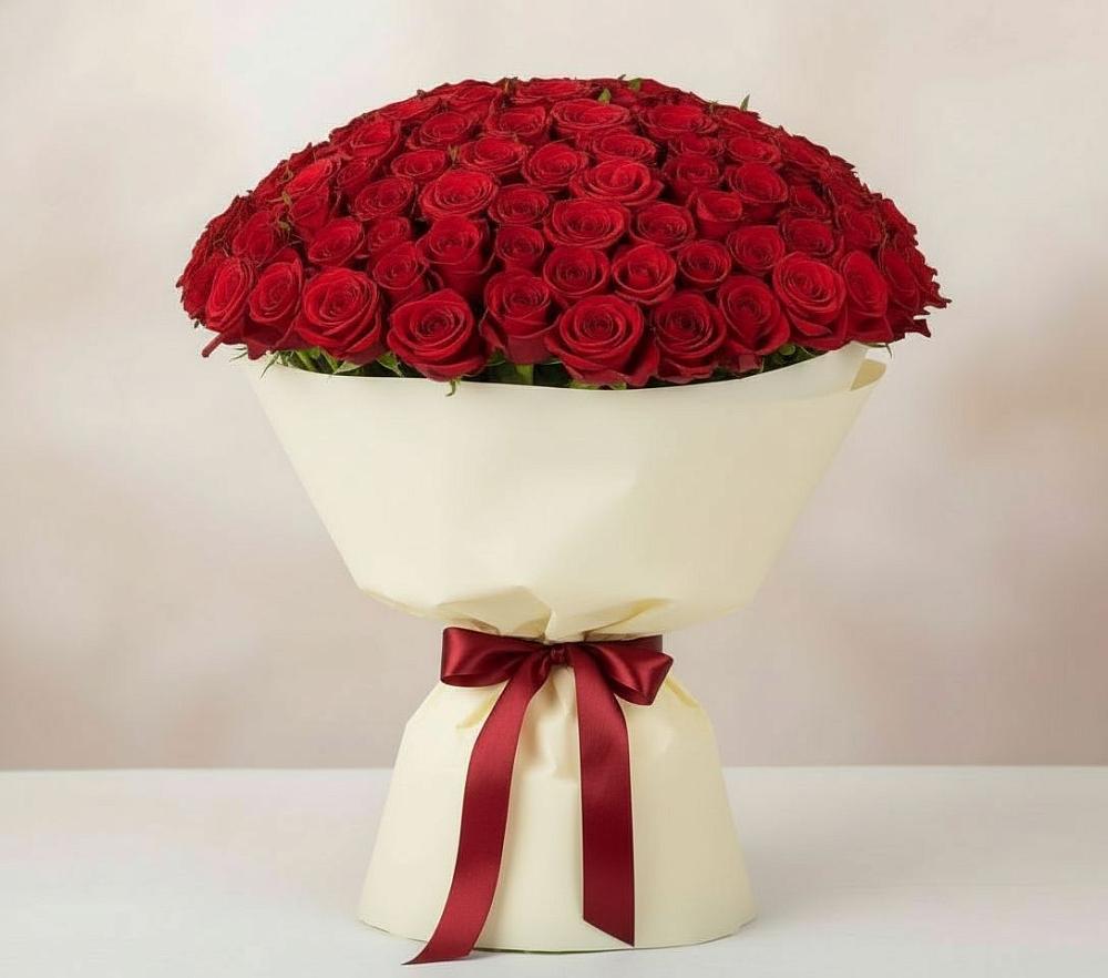 Букет 101 Красная роза Милано в Ключах Омской области