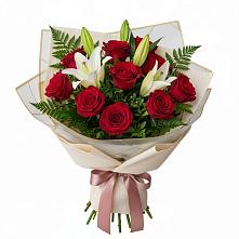 Букет цветов из:  Лилии и Розы в Ключах Омской области