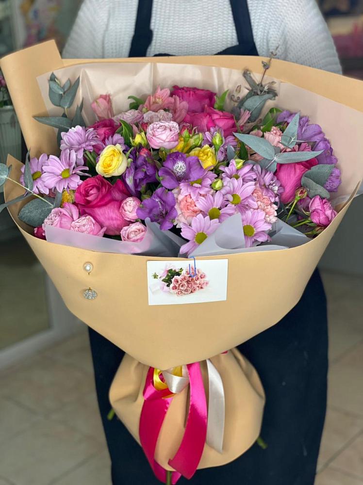 Букет цветов из: Хризантемы, Гвоздики и Альстромерии в Ключах Омской области