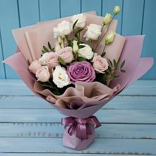 Букет цветов из:  Розы и Лизиантусы #REPLACE_PRED# Ключах Омской области