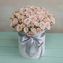 Цветочная композиция из Розы в шляпной коробке #REPLACE_PRED# Ключах Омской области