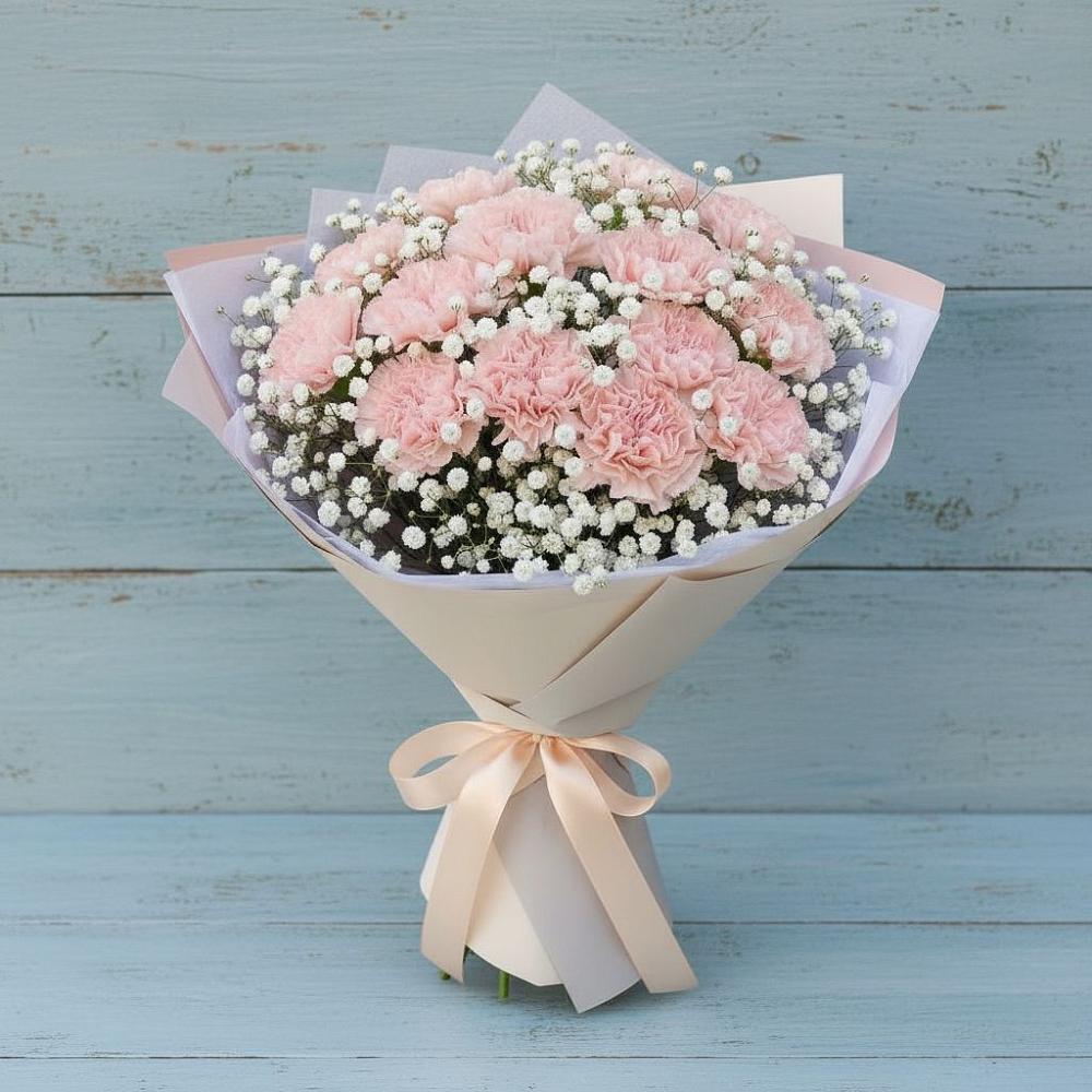 Букет цветов из: Гвоздики в Ключах Омской области