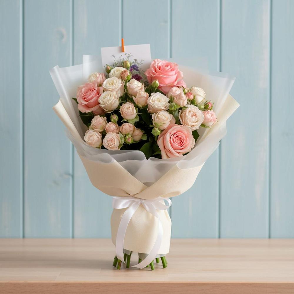 Букет цветов из: Розы в Ключах Омской области