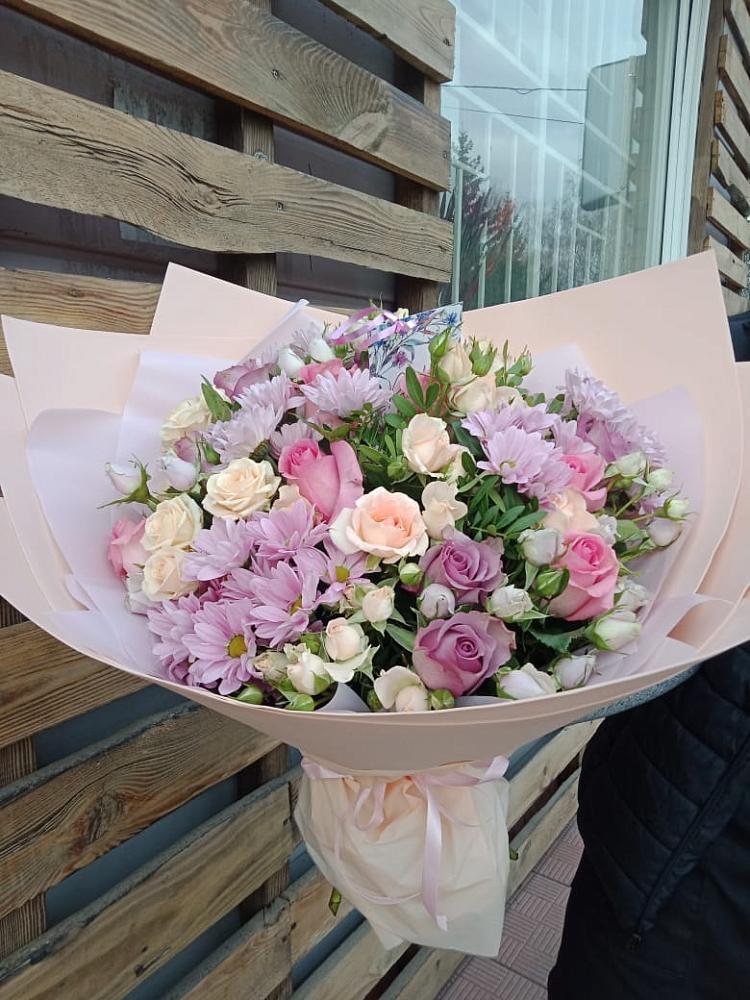 Букет цветов из: Розы и Хризантемы в Ключах Омской области