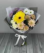 Букет цветов из:  Розы, Герберы и Хризантемы в Ключах Омской области