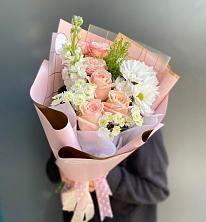 Букет цветов из:  Хризантемы и Розы в Ключах Омской области