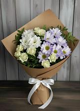 Букет цветов из:  Хризантемы и Розы в Ключах Омской области