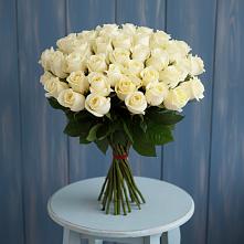 Букет 51 Белая роза Эдлесс Лав #REPLACE_PRED# Ключах Омской области