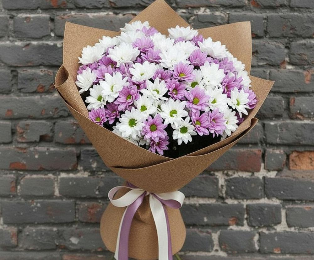 Букет цветов из: Хризантемы в Ключах Омской области