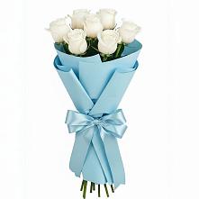 Букет 7 белых роз Проуд #REPLACE_PRED# Ключах Омской области