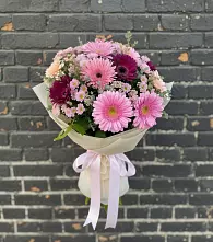 Букет цветов из:  Герберы и Хризантемы в Ключах Омской области
