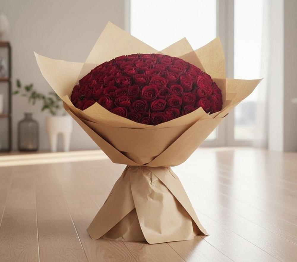 Букет 101 Красная роза в Ключах Омской области