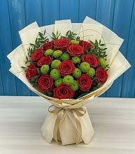 Букет цветов из:  Розы и Хризантемы в Ключах Омской области