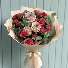 Букет цветов из:  Гвоздики и Розы в Ключах Омской области