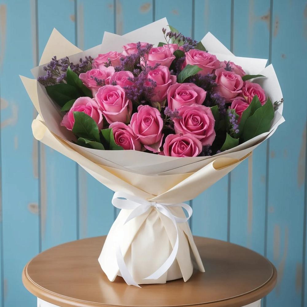 Букет цветов из: Розы в Ключах Омской области