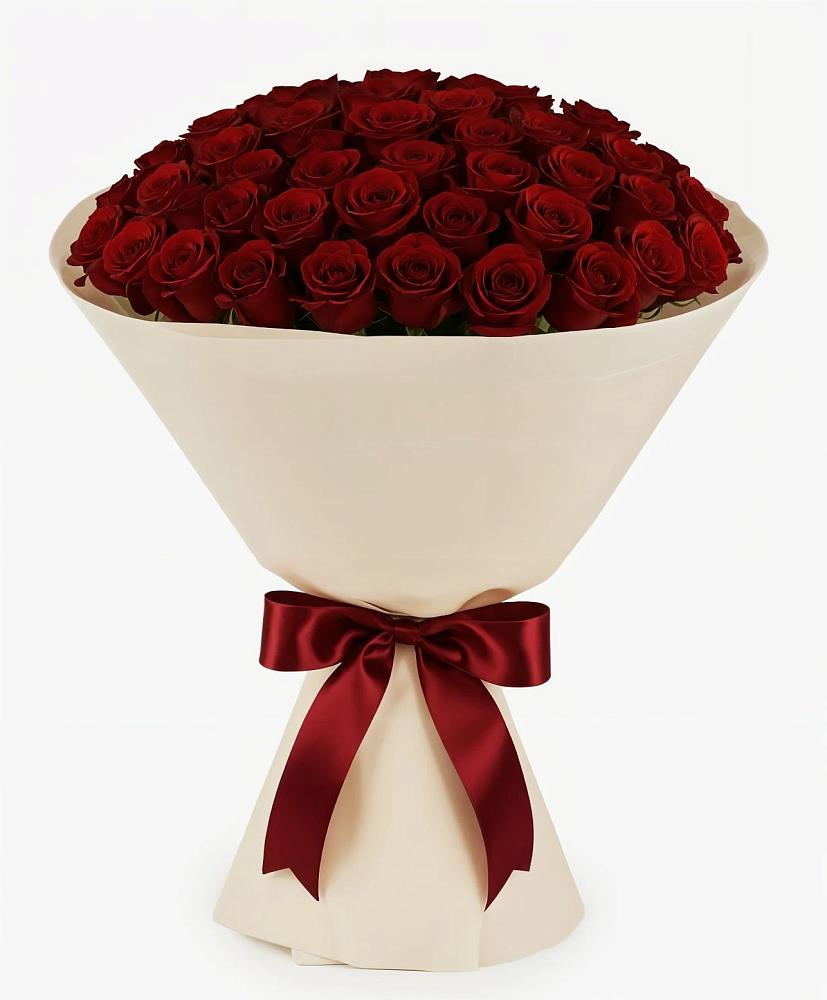 Букет 101 Бордовая роза Блэк Бакарра в Ключах Омской области