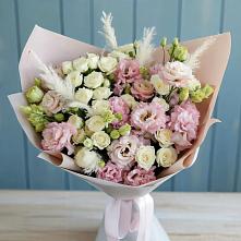 Букет цветов из:  Альстромерии и Розы в Ключах Омской области