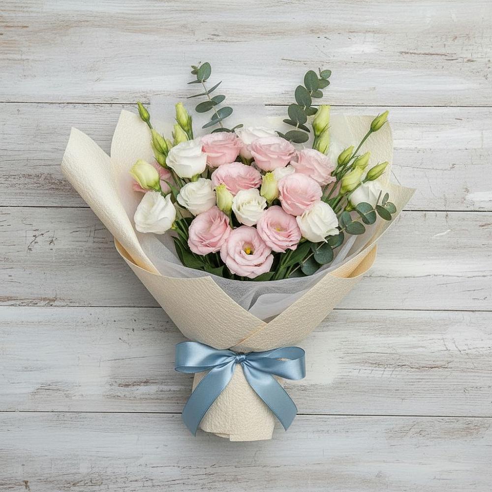 Букет цветов из: Лизиантусы в Ключах Омской области